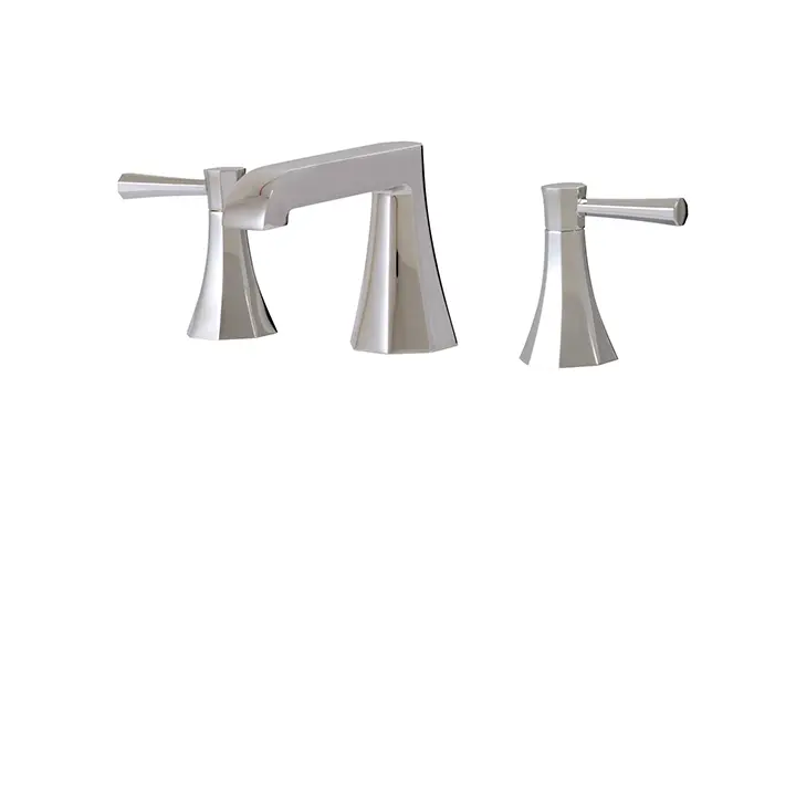 Aquabrass Otto Short Widespread Lavatory Faucet – Crystal Clear Water Flow, Includes Pop‑Up Drain - Image 2