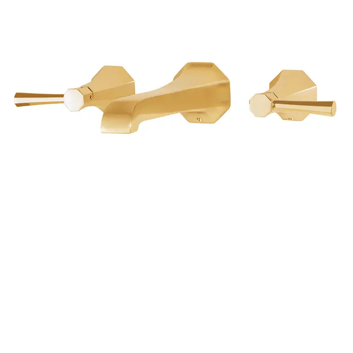 Aquabrass Otto 53N29 Wallmount 8" c.c. Lavatory Faucet – Crystal Clear Water Flow - Image 3