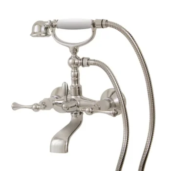 Wallmount cradle tub filler with handshower