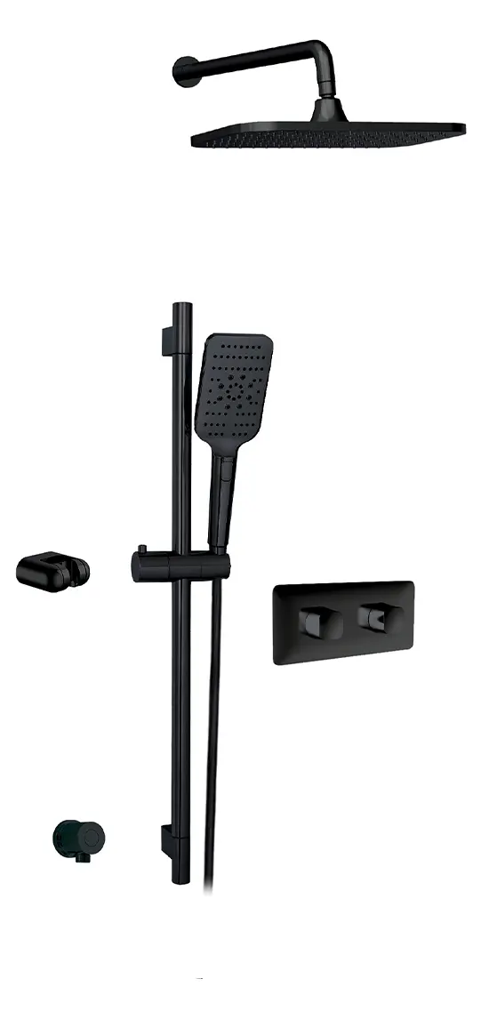 Aquabrass Inbox INABOX1 Shower Faucet Kit, 2 Functions Simultaneously with Oversized Rainhead & 3‑Function Handshower - Image 4