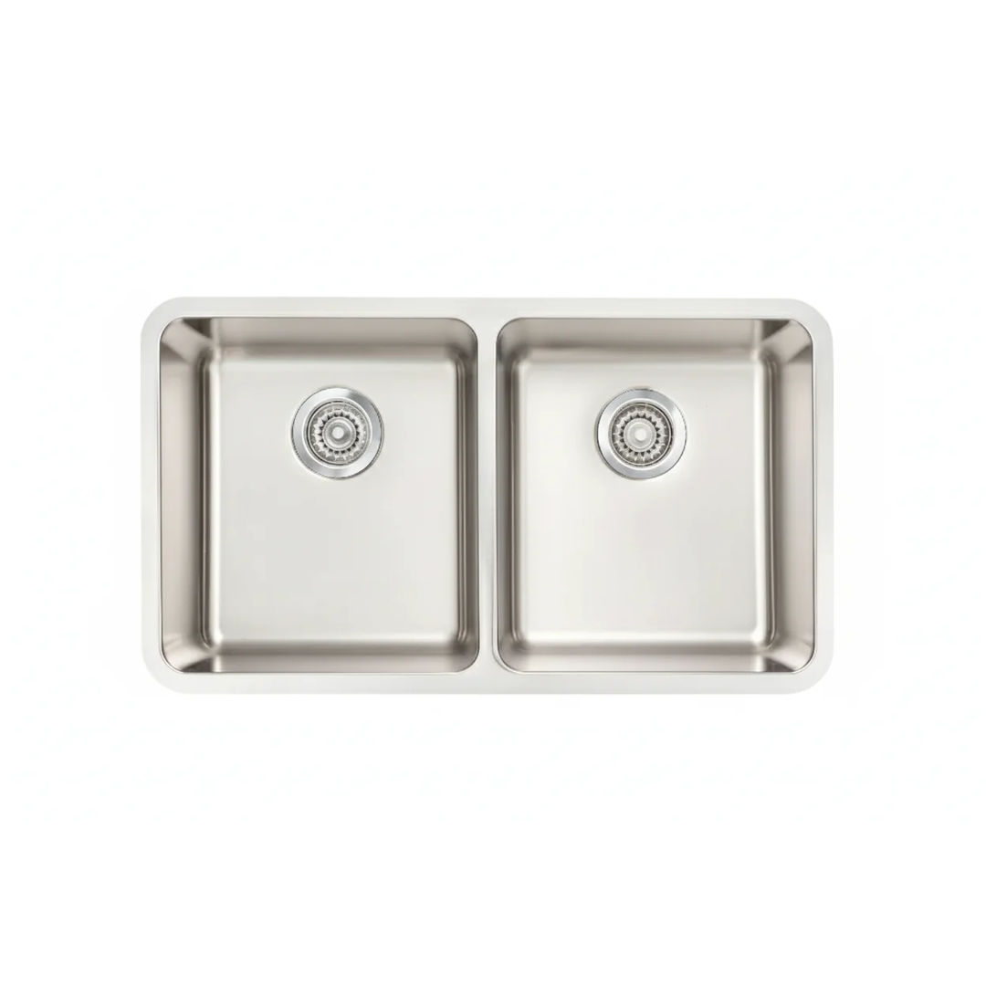 Bosco Standard Series 207001B Undermount Double‑Bowl Kitchen Sink – Radius Corner R30 – Stainless Steel
