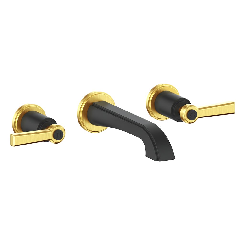 Vogt ZEHN Wall-Mount Lavatory Faucet Dual Cross Handles with Angled Spout Chrome - Image 3