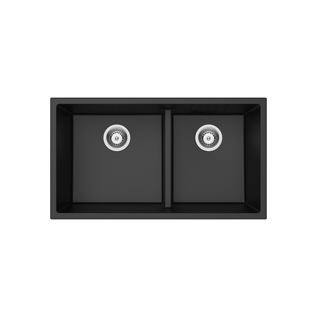 Vogt Villach Low Divide GS KS.3218.VL0XG‑61 Double‑Bowl Undermount Kitchen Sink – Low Divide for Large Cookware