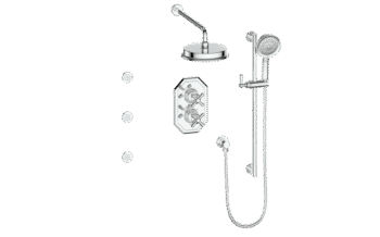 Vogt Carinthia Complete Shower System with Body Jets [SET.C1.320.810.CB]