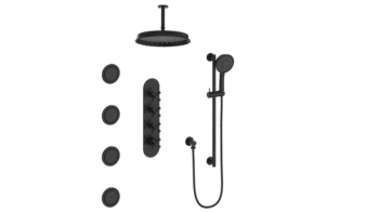 Vogt Zehn Concealed Thermostatic Multi-Function Shower System with Rain, Hand Shower & Body Jets